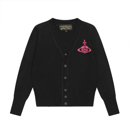 Classic Knit Emblem Cardigan