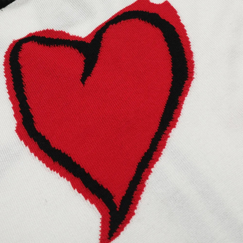 +5° Heart Knit Cardigan