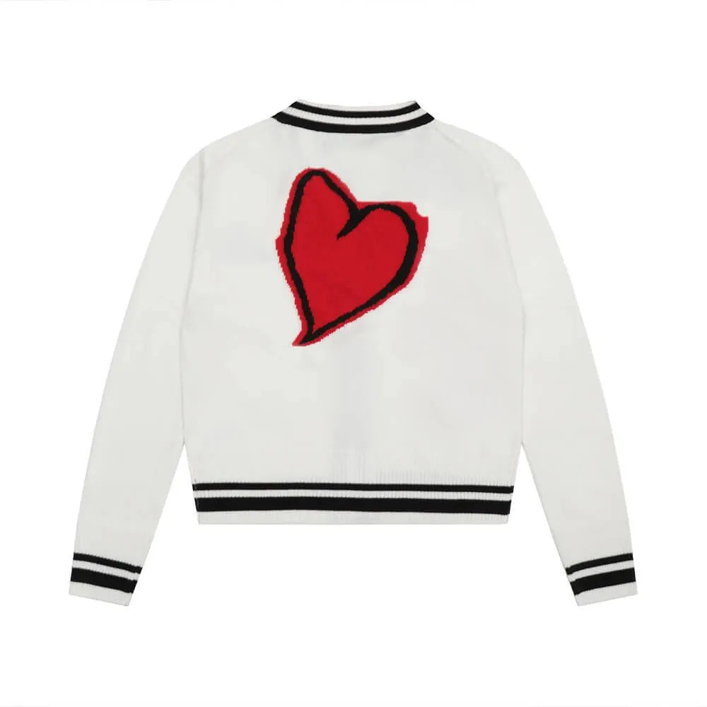 +5° Heart Knit Cardigan