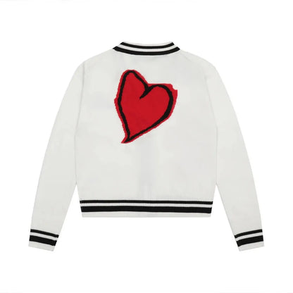 +5° Heart Knit Cardigan