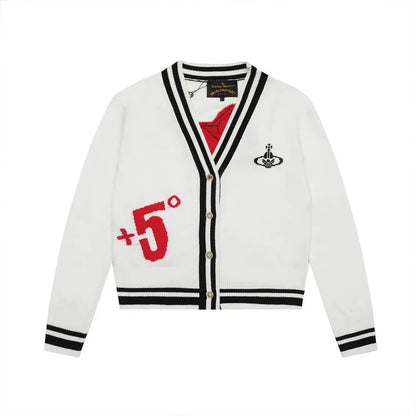 +5° Heart Knit Cardigan