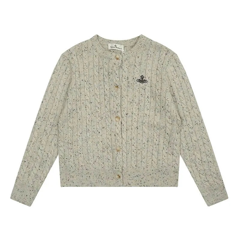 Cable Knit Button-Up Cardigan