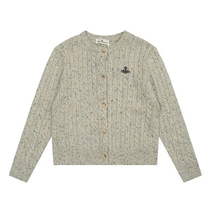 Cable Knit Button-Up Cardigan