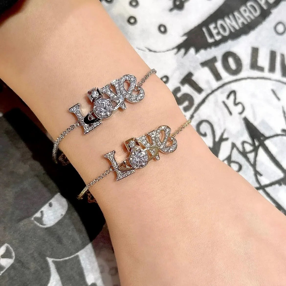 LOVE Pendant Chain Bracelet