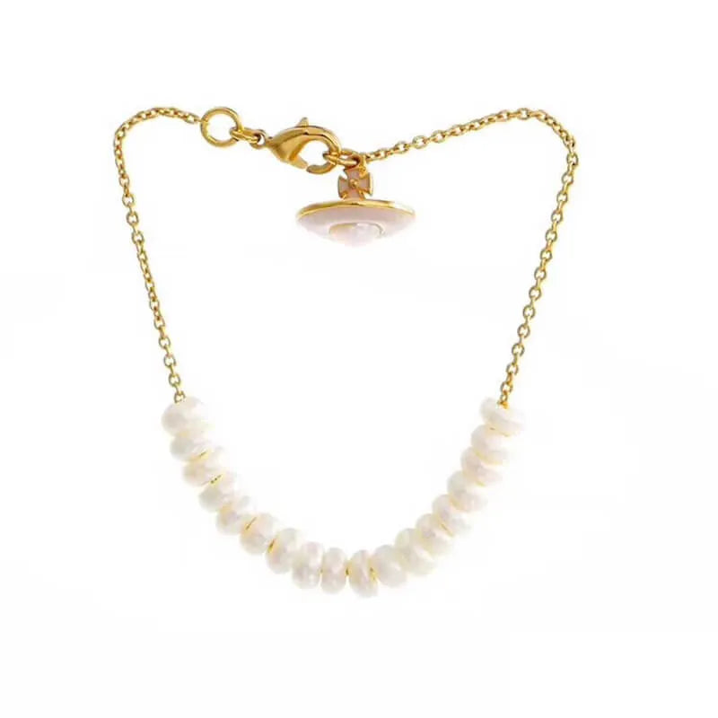 Broken Pearl Orb Charm Bracelet