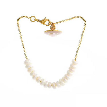 Broken Pearl Orb Charm Bracelet