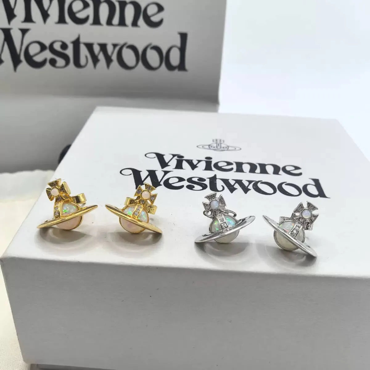 Opalescent Mini Orb Stud Earrings