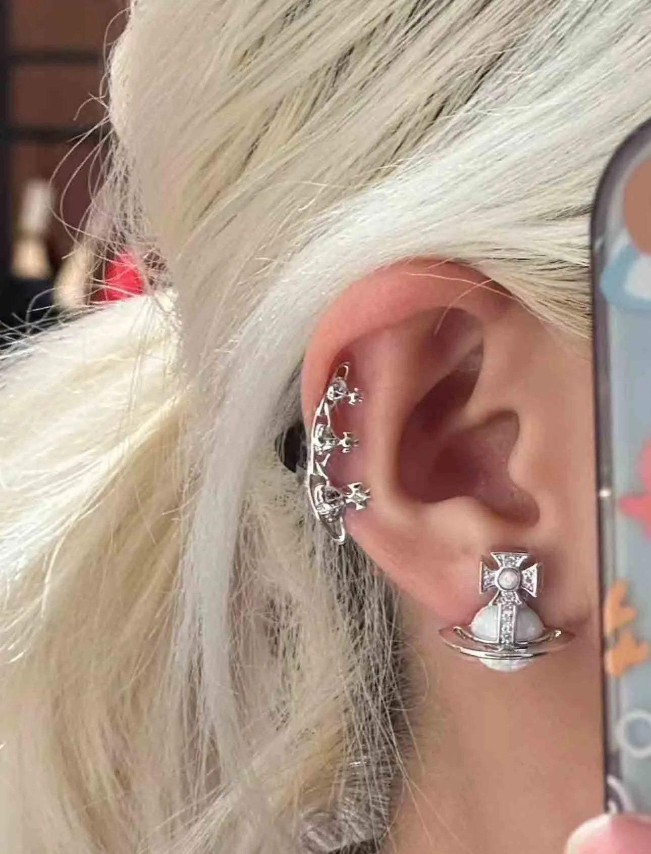 Opalescent Mini Orb Stud Earrings