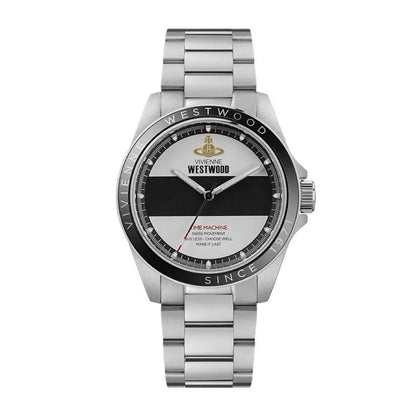 Striped Dial Emblem Watch