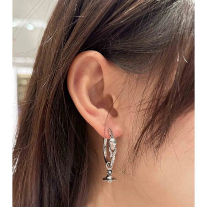 Serpent Orb Hoop Earrings