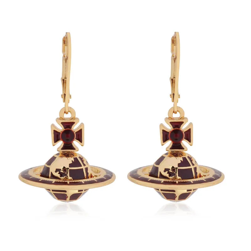 3D Orb Drop Earrings