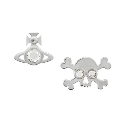 Skull & Orb Mismatched Stud Earrings