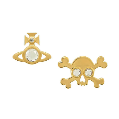 Skull & Orb Mismatched Stud Earrings