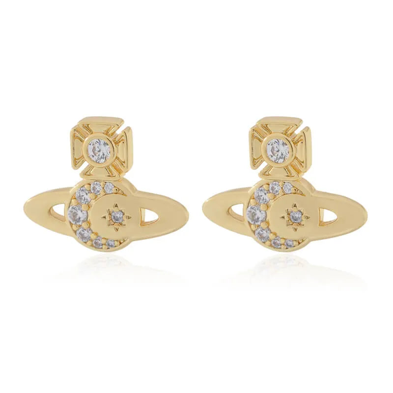 Crystal Orb Stud Earrings