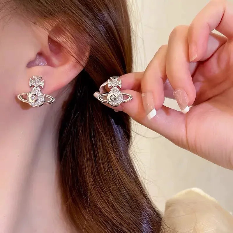 Crystal Orb Stud Earrings
