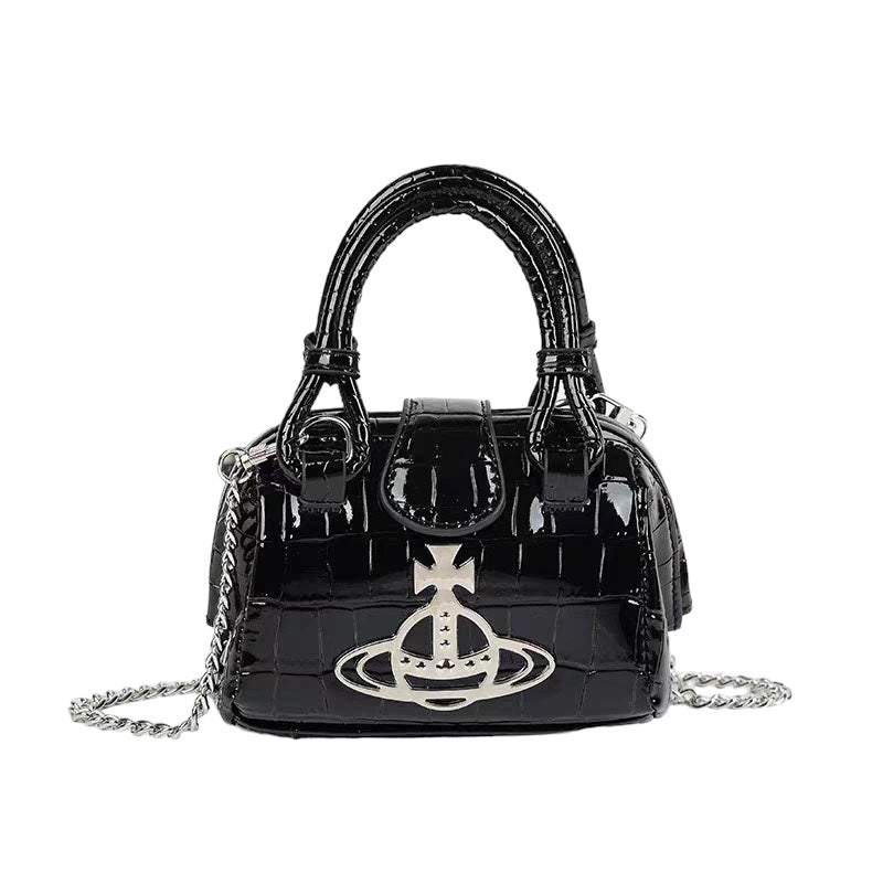 Mini red and black handbag (with dustbag)