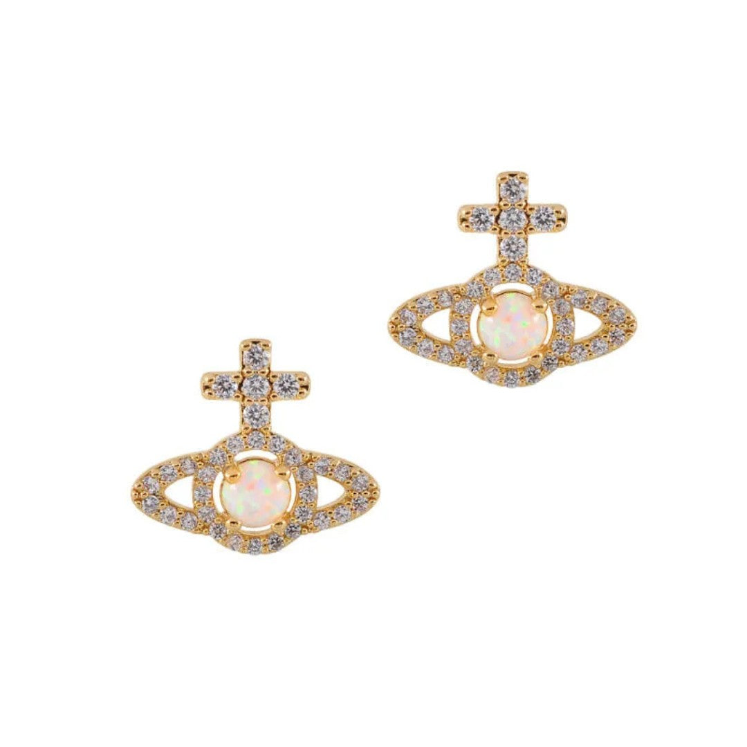 OLYMPIA Zirconia Pearl Earrings
