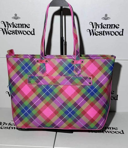 Classic Plaid Saturn Tote