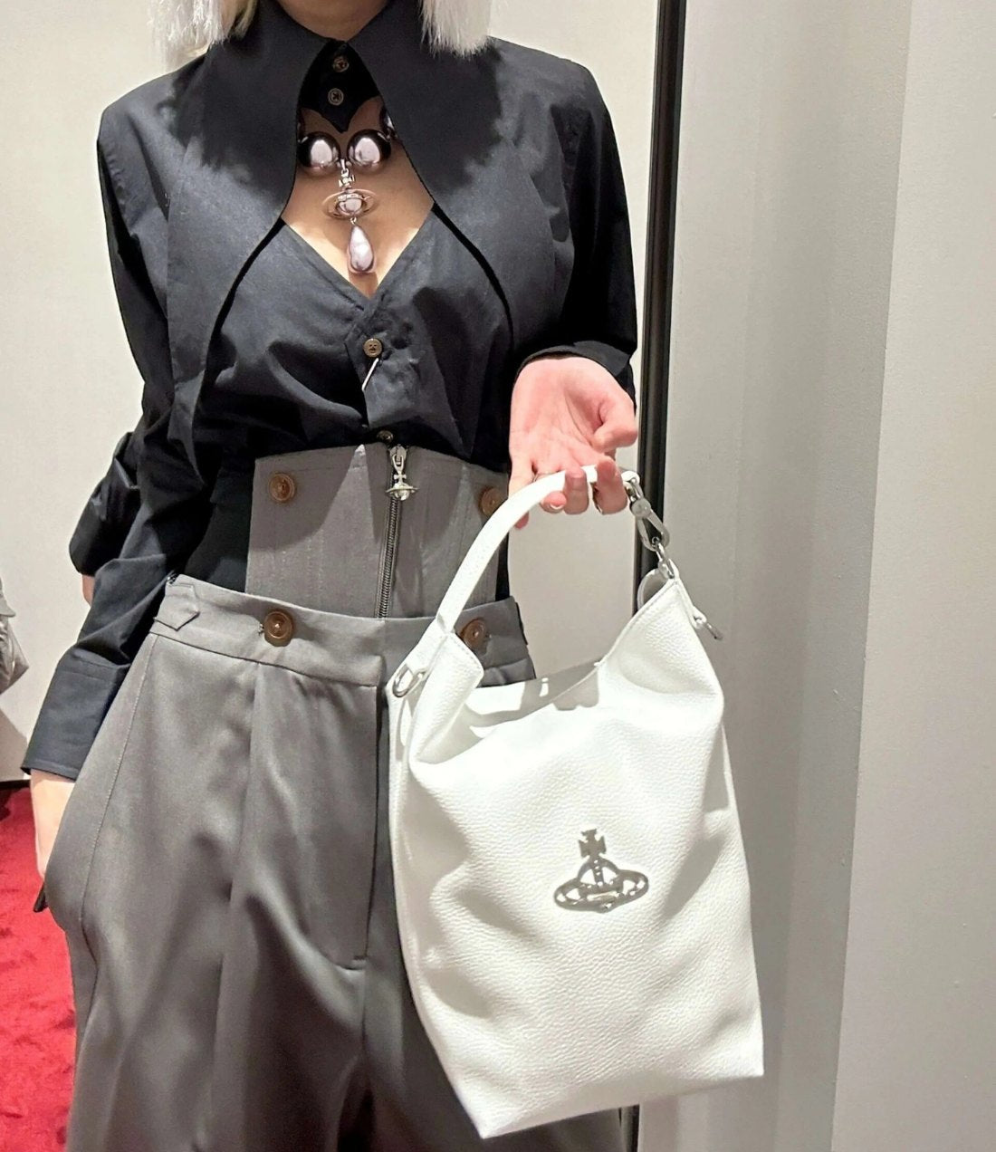 Minimalist Leather Shoulder Bucket Bag