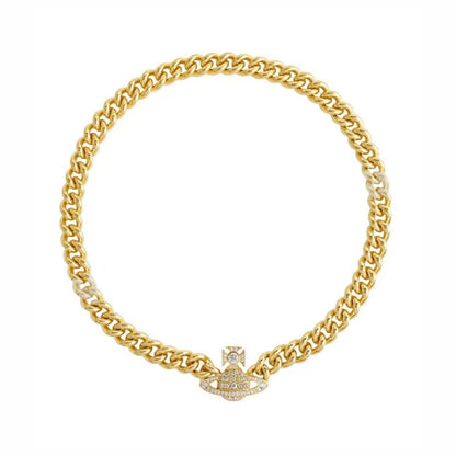 GRAZIELLA Chunky Pavé Orb Necklace