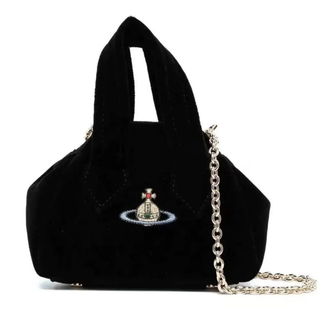 Mini Velvet Chain Yasmine Bag with Dust Bag