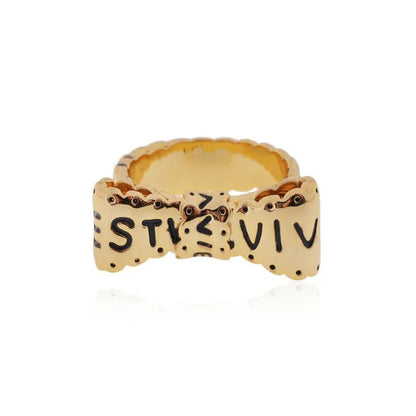 Playful Bow-Tie Logo Ring