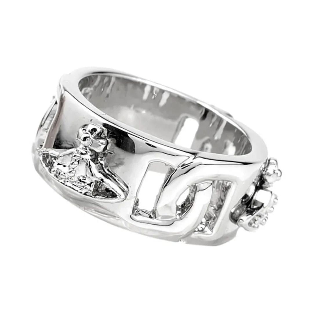 Linked Crest Emblem Ring