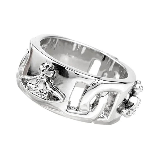 Linked Crest Emblem Ring