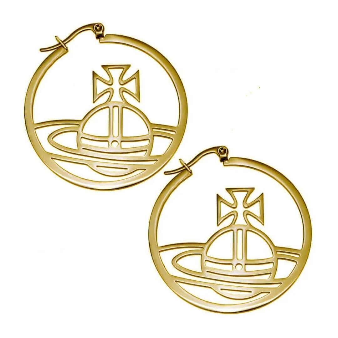 Classic Large Saturn Line Earrings