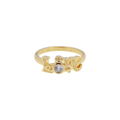 Love Emblem Crystal Ring