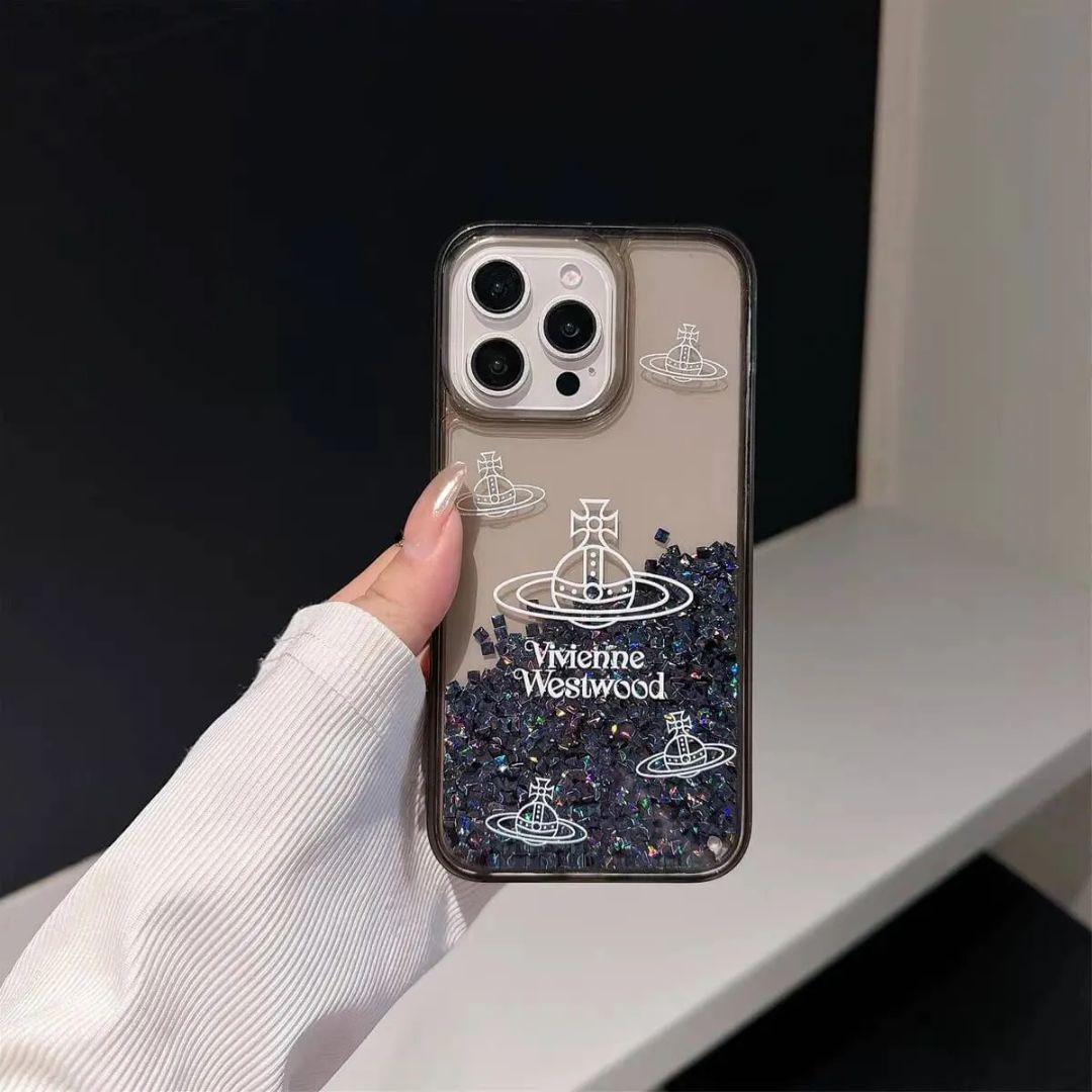 Vivienne Westwood Floating Glitter Logo Phone Case