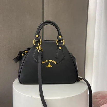 Vintage Orb Handbag with Script Accent