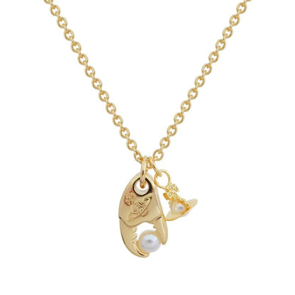 FREDA Crab Pincer Pearl Necklace