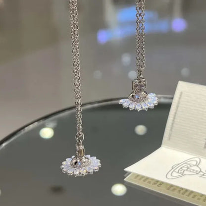 JORDANA Orb Saturn Necklace