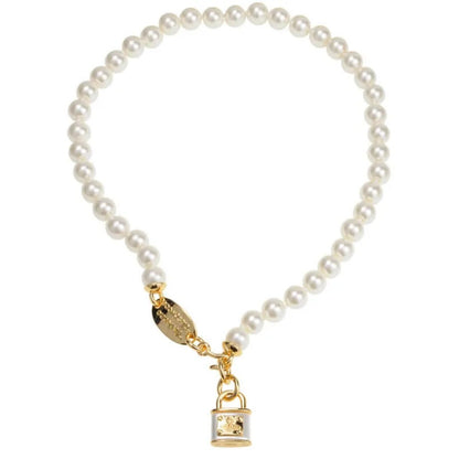 Lock Pearl Necklace