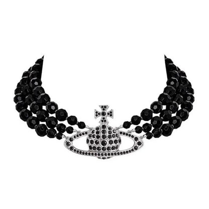 Black Crystal Necklace