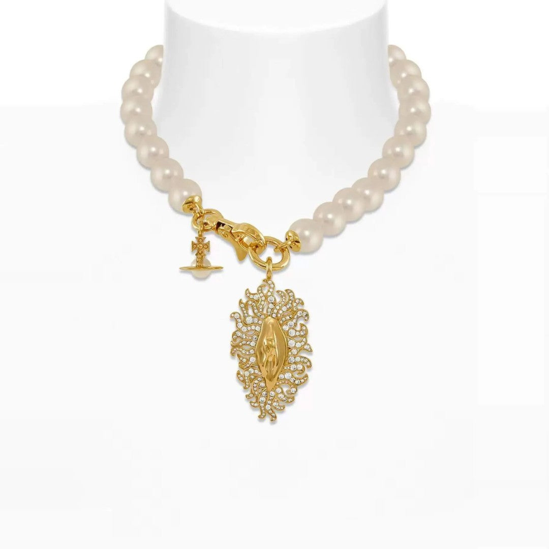 CALISTA Pearl Saturn Necklace