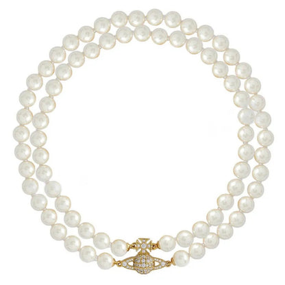 GRAZIELLA Small Double Layer Pearl Necklace
