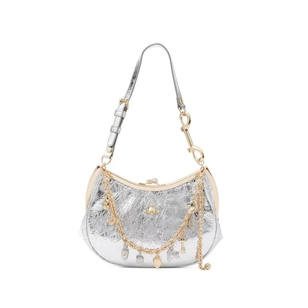 Charm Frame Purse With Chain