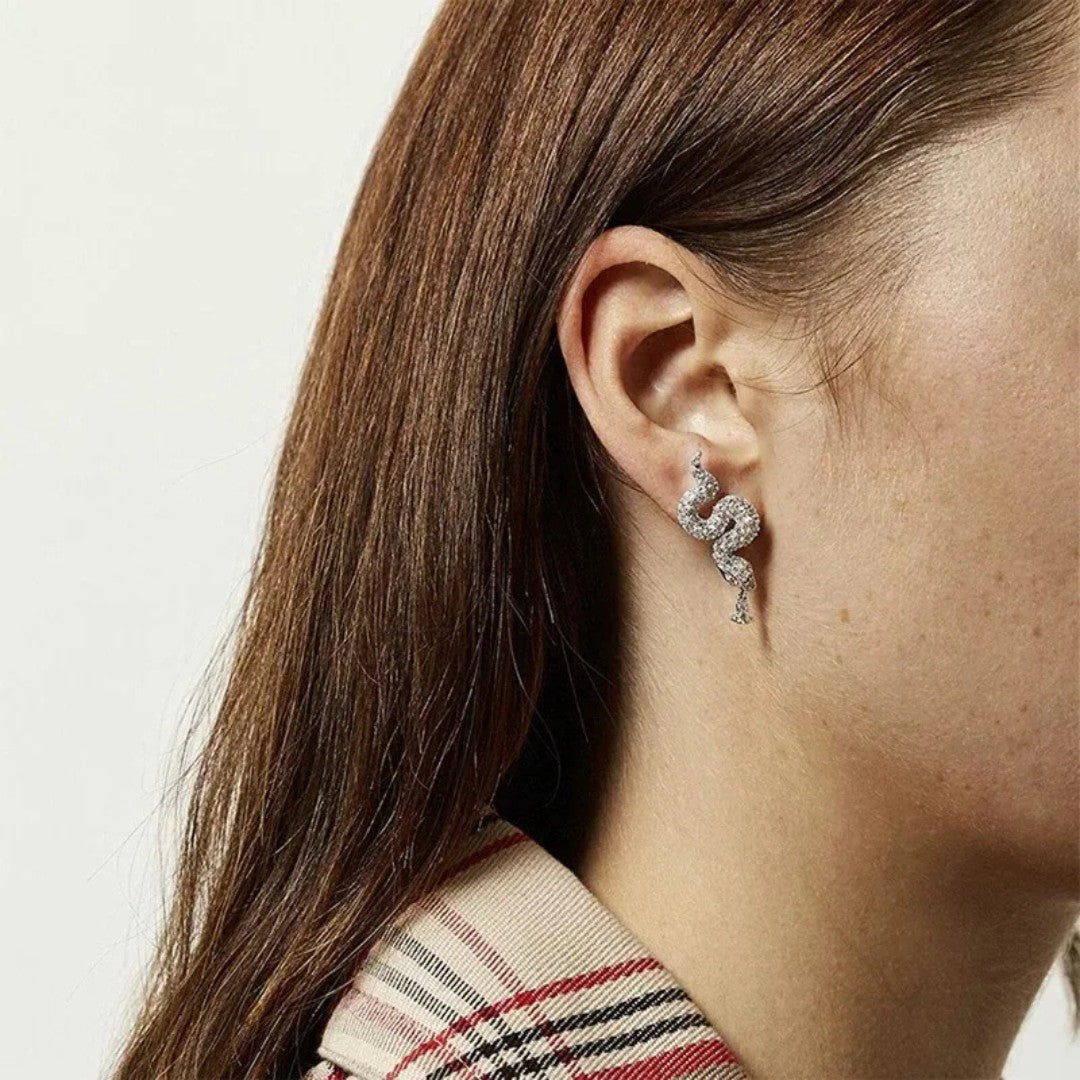 Snake Full Diamond Earrings