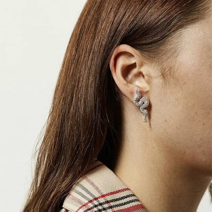 Snake Full Diamond Earrings