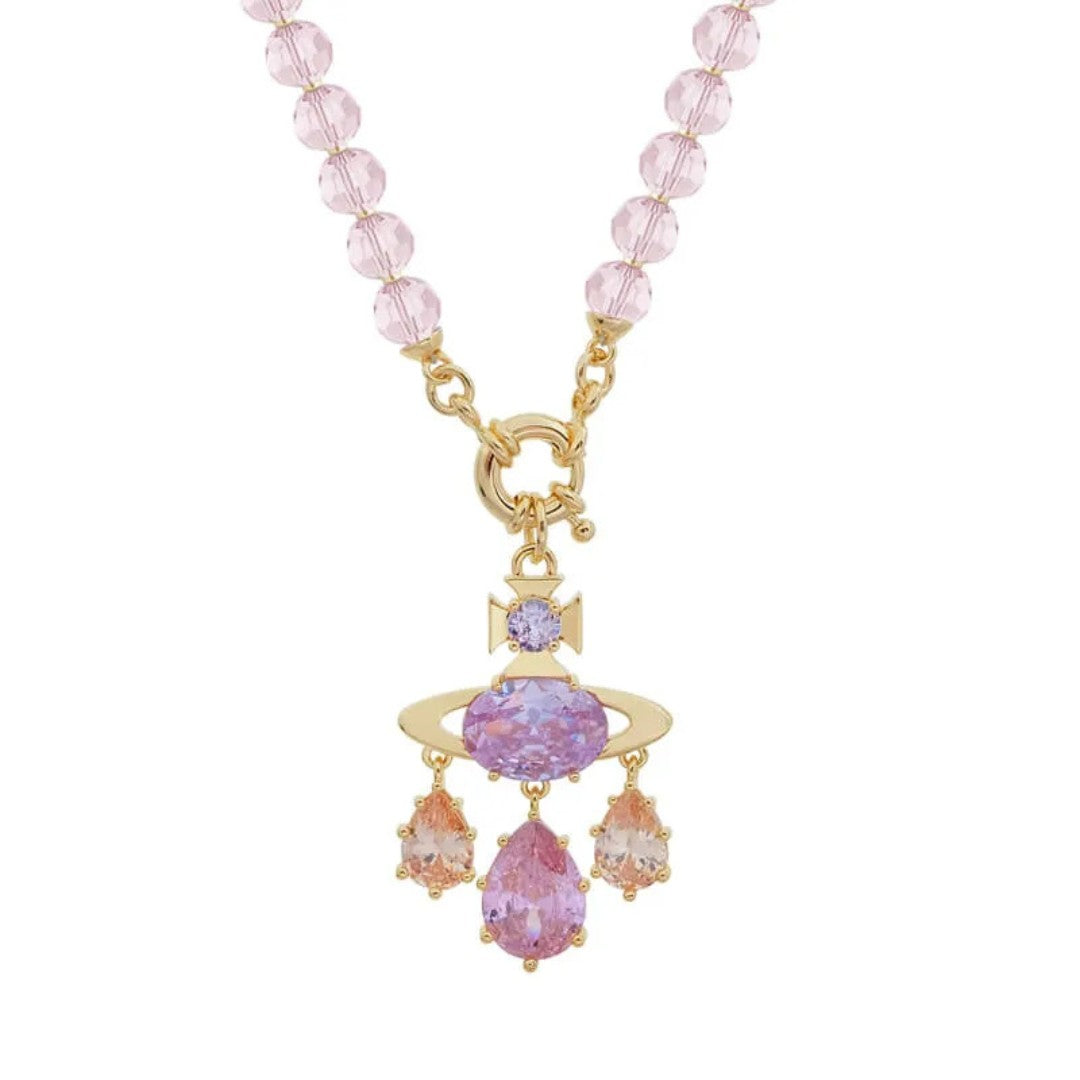 AUGUSTA Diamond Teardrop Crystal Necklace