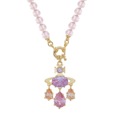 AUGUSTA Diamond Teardrop Crystal Necklace