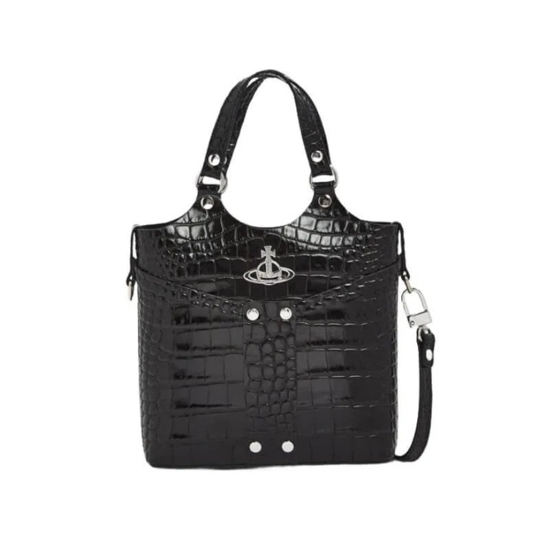 Structured Crossbody Tote with Hardware