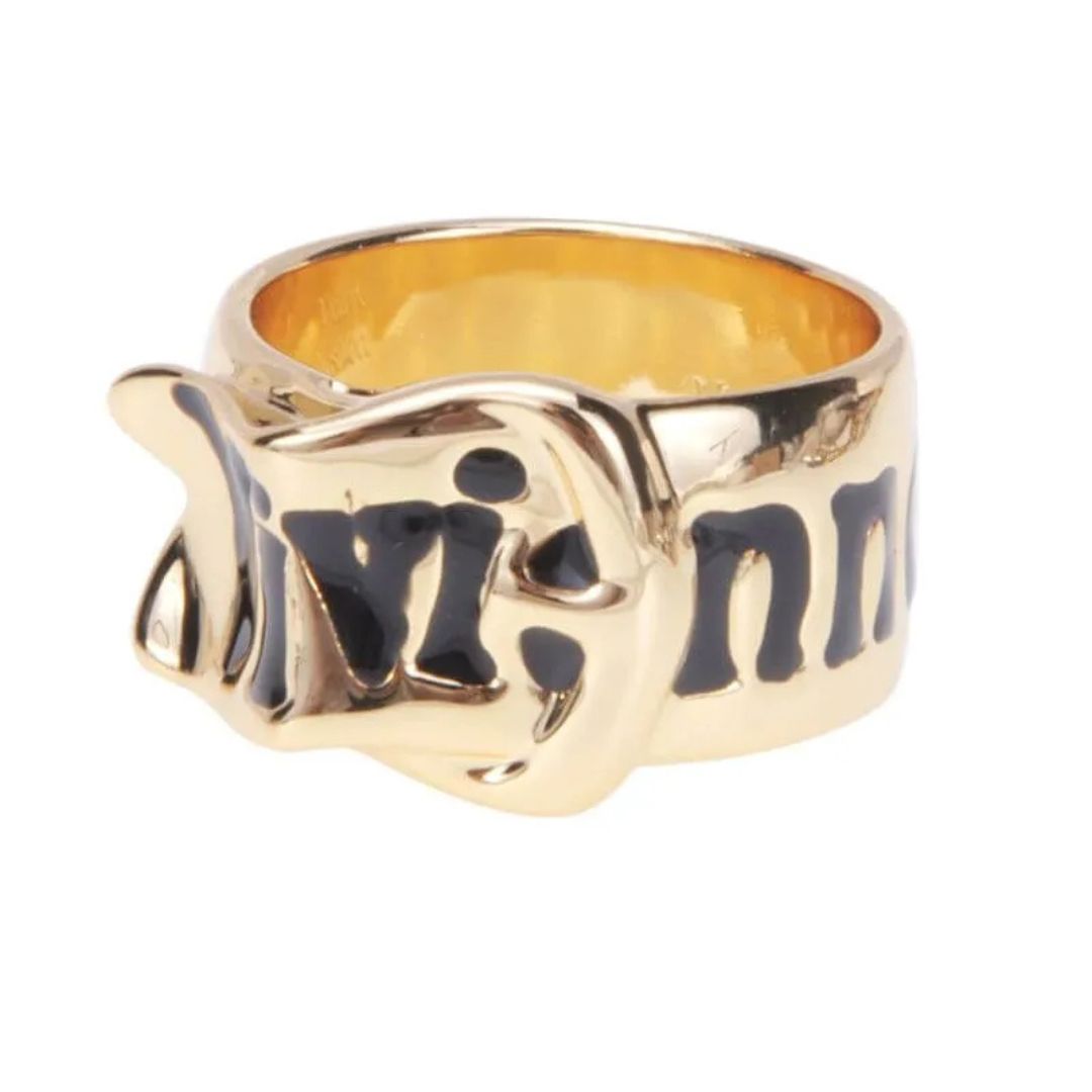 Distorted Logo Band Ring