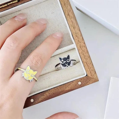 Cat Face Emblem Ring