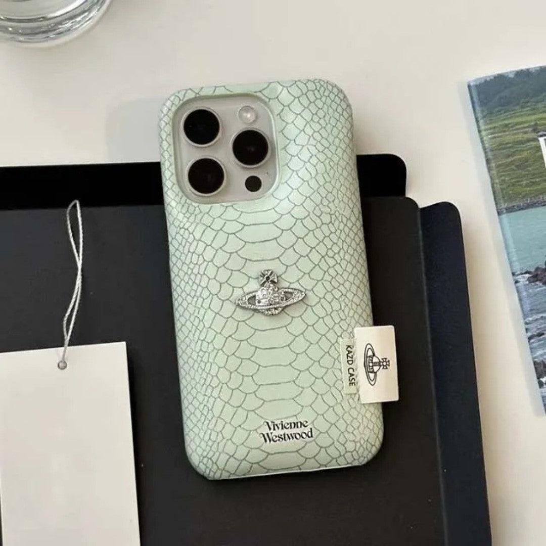 Snakeskin Pattern Saturn Phone Case