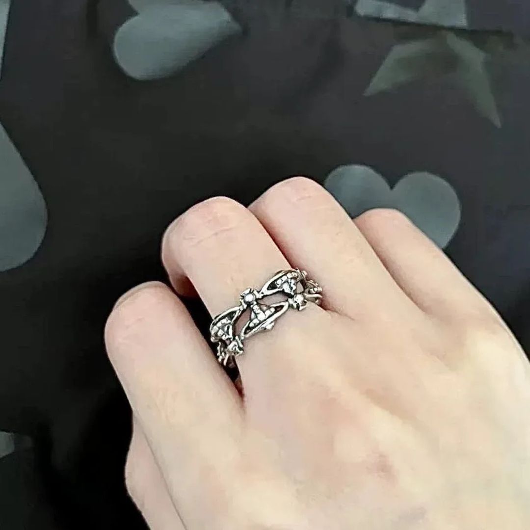 Orb Skeleton Band Ring