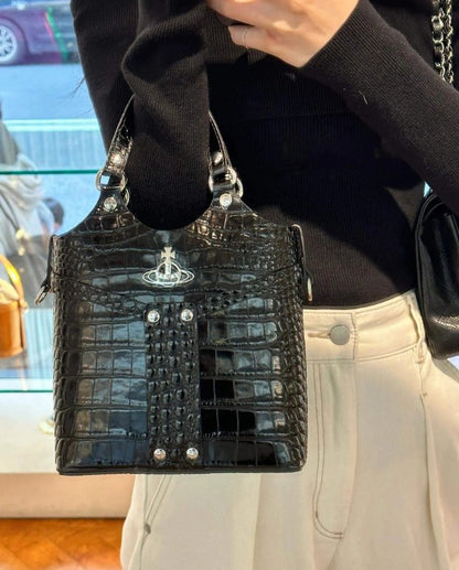Structured Crossbody Tote with Hardware
