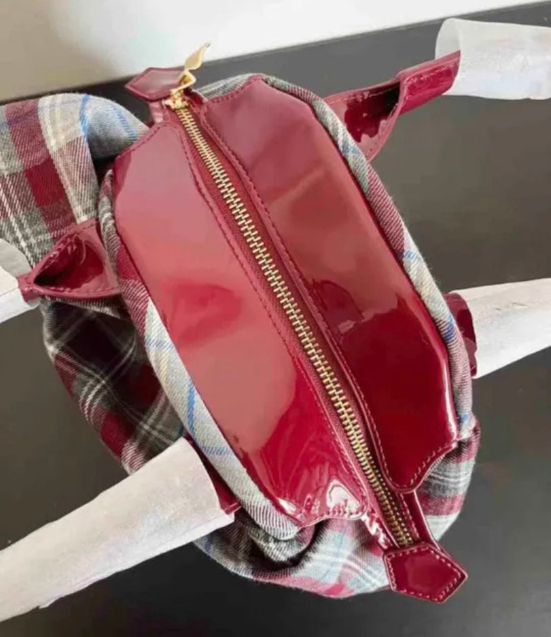 Vintage Saturn Plaid Tote Bag